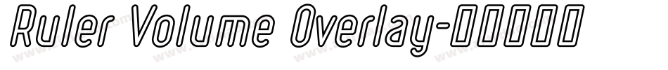 Ruler Volume Overlay字体转换